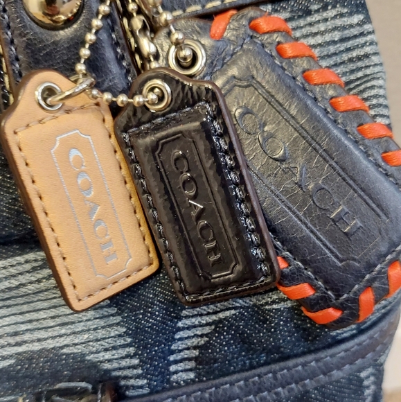 COACH Poppy Glam Signature Denim Tote - Picture 4 of 16